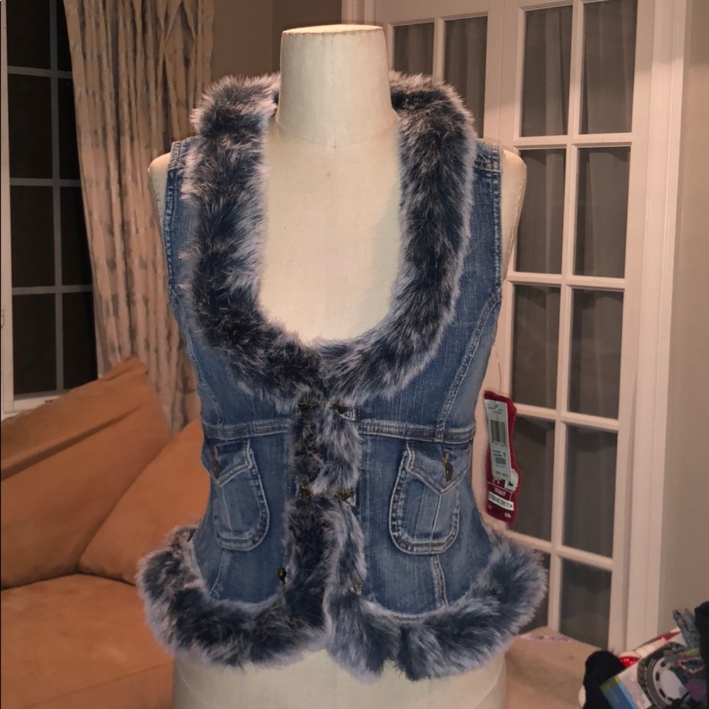 Guess faded denim vest